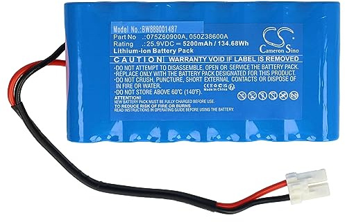 vhbw Akku Ersatz für Ambrogio 075Z60900A, 050Z38600A, 050Z36600A für Rasenmäher (5200mAh, 25,9V, Li-Ion)