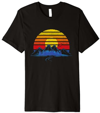 Outdoor Sunset Mountains Forest Geocaching Lover Funny Premium Tri-blend T-Shirt
