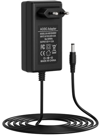 Cargador Adaptador de 12 V y 3,5 A Compatible con AVM Fritz!Box 7690 5590 Fiber 5530 Fiber 7530 7530 AX 7510 6690 Cable-5,5 * 2,5mm Cable de Carga del Router WLAN Adaptador de CA