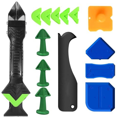 Outil Joint Silicone,Lisseur Joint Silicone,Enlever Joint Silicone,Grattoir Joint Silicone Outil De Calfeutrage, Grattoir A Coulis, Pour Évier De Fenêtre Cuisine Salle De Bain