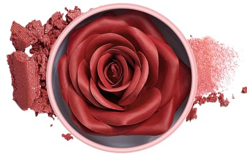 Rosa Blush für die Wangen, Flower Blush – 3D Rose Petal Long Durable Lightweight Bustalable Red Blusher for Cheek Women Girls Parties Gathering bietet eine nahtlose Mischung mit F Ereignissen