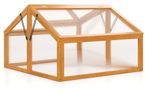CHEFJOY Small Indoor Outdoor Greenhouse with Sturdy Steel Frame for Garden