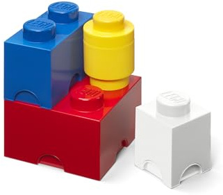Room Copenhagen RC40150001 Lego Multi Boîte de Rangement Plastique Multicolore 45 x 35 x 25 cm Set de 4
