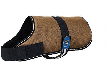 Knuffelwuff 13931-017 Hundemantel Funktionstextil reflektierend, braun/schwarz