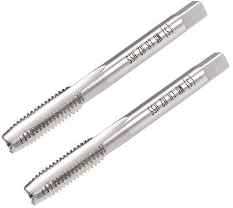 sourcing map Metrischer Maschinengewindebohrer Linksgewinde H2 Schnellarbeitsstahl M8x1,25 2Stk
