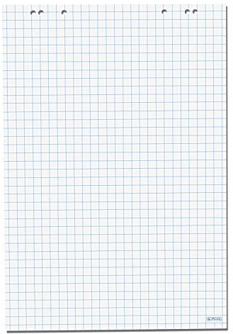 Herlitz Flipchartblock kariert/blanko (20 Blatt je Block) 68x99cm (Normal, 5 Flipchartblöcke)
