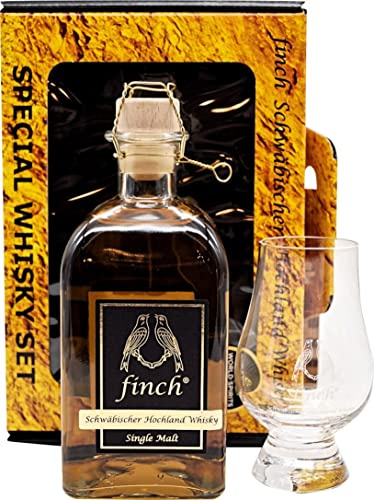 Finch Whiskydestillerie - finch Distillers Choice Single Malt Sherry - einzeln in Geschenkpackung mit Glas als Onpack - Schwäbischer Hochland Single Malt Whisky (1 x 0.5 L)
