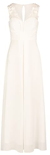ApartFashion Damen Hochzeitskleid Kleid, Creme, 44 EU