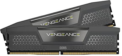 CORSAIR VENGEANCE DDR5 64GB (2x32GB) DDR5 5200MHz CL40 AMD EXPO Intel XMP iCUE Memoria de Ordenador Compatible - Gris (CMK64GX5M2B5200Z40)