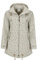 Dry Fashion Damen Softshell-Mantel Plön mit Allover-Print Anker - Softshelljacke Outdoorjacke mit Fleece-Innenfutter in Cremeweiß-Melange Größe 42
