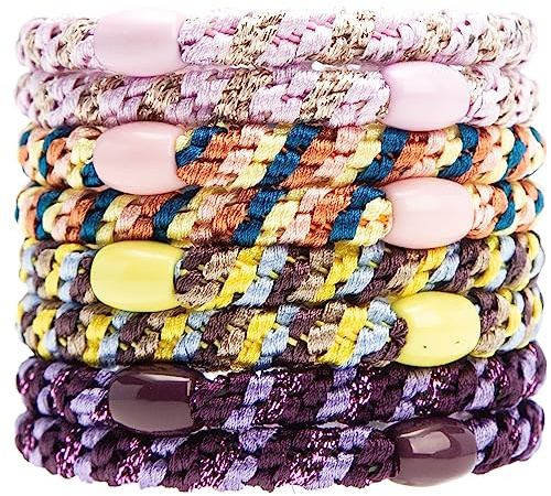 Lote de 8 gomas elásticas multicolores, estilo 18