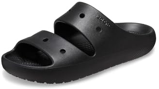 Crocs Unisex Adults, Classic Sandal v2, Black, 7 UK Men/ 8 UK Women