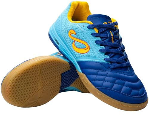 SENDA Ushuaia Club 2.0 Indoor Soccer, Court, and Futsal Shoes, Men's Size 11 / Women's Size 12, Light Blue