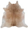 LUXOR Living Rinderfell Kuhfell Teppich - Natürlicher Teppich für Wohnatmosphäre - Ca. 130 x 190 cm Beige Gemustert