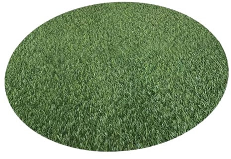 CAXUSD Artificial Grass Rug and Mat for Outdoor Manhole Cover 60cm Diameter Round Synthetic Turf Table Decor Simulated Green Grass Table Placemat for Garden and Patio