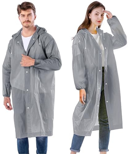 AOKITO Poncho de Pluie pour Femmes et Hommes - Imperméable Réutilisable et Étanche, Cape de Pluie en Matériau Eva Respirant pour la Randonnée, le Vélo, le Camping et les Voyages