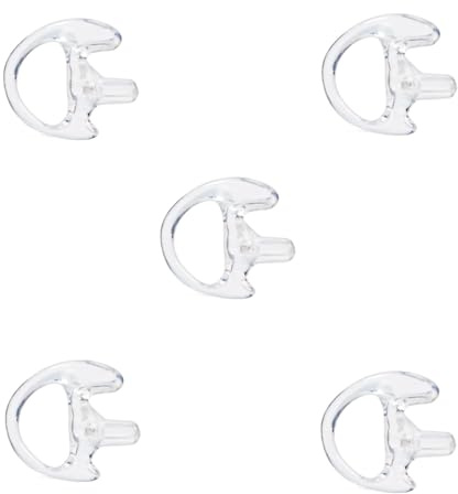 HYSHIKRA Ersatz-Ohrstöpsel für Walkie-Talkie-Spulenrohr-Audio-Kits, 5 für Links oder rechts, schwarz, Einzelohrpassstück für das Linke und rechte Ohr (TRANSPARENT, small Left)