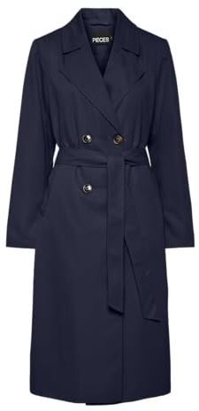 PIECES Pcscarlett Ls Trenchcoat Noos, Sjöfartsblå, XS