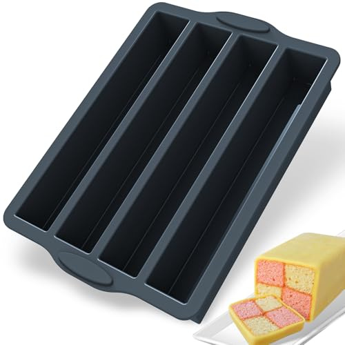 Kamehame Battenberg Tårtform i Silikon Rektangulär Kakform för Bakning för Jul Bröllop Födelsedag