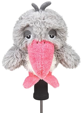 RLOMUTE Housses de têtes de clubs de golf fantaisie en forme d'animal – Douces anti-poussière portables pour driver/fairway/hybride (1.F.H), cadeau amusant pour hommes femmes enfants golfeurs – Oiseau