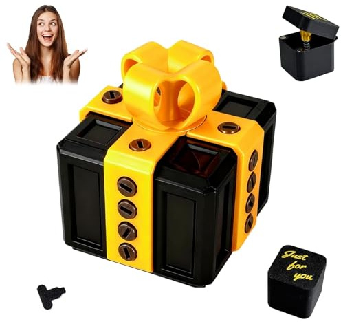 Tråkig presentförpackning - irriterande presentförpackning 3D-tryckt med skruvar och roterande design, prank presentförpackning tillgänglig, rolig gag presentidé för födelsedag, jul och kontor (G)