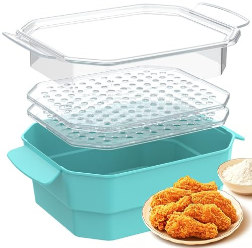 XL Breading Bowl Shake, 10-11Qt Mess-Free Batter Bowl for Family Party Food