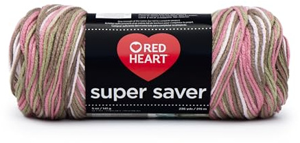 Red Heart Super Saver Economy Yarn, Pink Camo