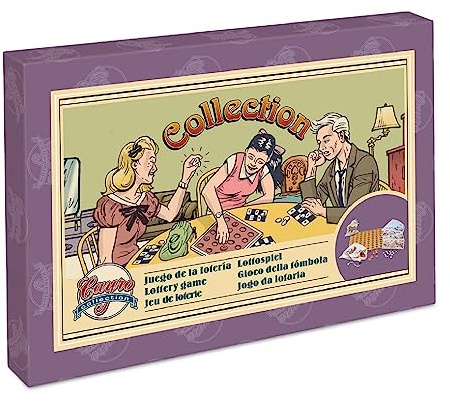 Cayro - Lotería - + 8 Años - Tablero y Números de Madera - Juego Clásico de Mesa para Niños y Adultos - Caja Retro y 1 Bolsa de Tela - 2 a 8 Jugadores