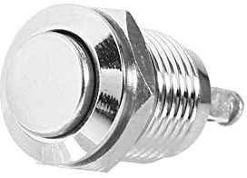 Pulsante momentaneo, interruttore pulsante di avvio a pulsante in metallo impermeabile a 12 V DC 12 V 2A 12 mm