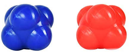 MSPORTS reaktionsboll för att träna snabbhet – diameter 7 cm – fitness boll Set - Rot + Blau