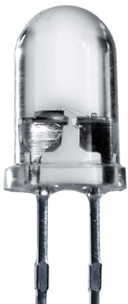 Lumetheus LED 5mm Färg Vit 14.000 mcd 25 Stycken Lysdiod väldigt ljust 3V Diod 2 Pin LEDs