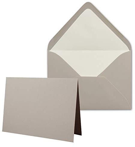 50 x kortpaket med fodrade kuvert – räfflade – DIN B6 – Daupe – 12 x 17 cm – Näsklevnad – NY PAPIER