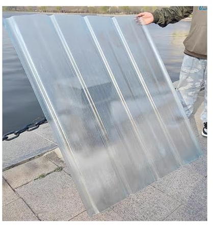 FRP Clear Roof Sheet,Light corrugated panel, Weatherproof Walling Sheeting,Cladding Replacement for Greenhouse,Daylighting Shed Cover,Garage Roofing Covers,1.2mm(Color:10pcs,Size:0.9*1.7m/35*67in)