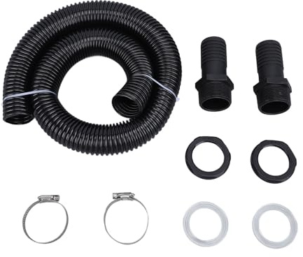 Kit Connettore Tubo Barile di Pioggia, Barilotti di Raccolta Acqua Pioggia in Plastica con Inverter Barile di Pioggia e Beccuccio Versatore Rotondo per Irrigazione di Verdure