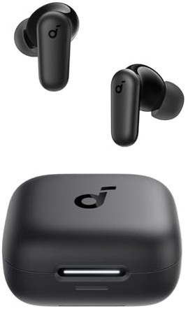 soundcore P30i by Anker Noise Cancelling Earbuds, smart brusreducering, kraftfull bas, 45h speltid, 2-i-1 fodral och mobiltelefonstativ, IP54, trådlösa hörlurar, Bluetooth 5.4 (renoverad)