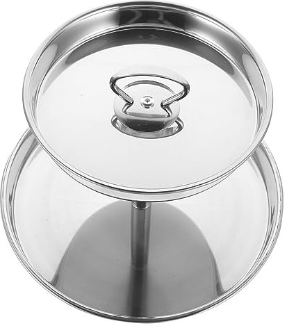WEKADRIN 1pieza Plato De Inoxidable Multicapa Para Hot Pot Bandeja De Almacenamiento De Alimentos Para Frutas y Verduras Diseño Práctico y Funcional Para Cocinas