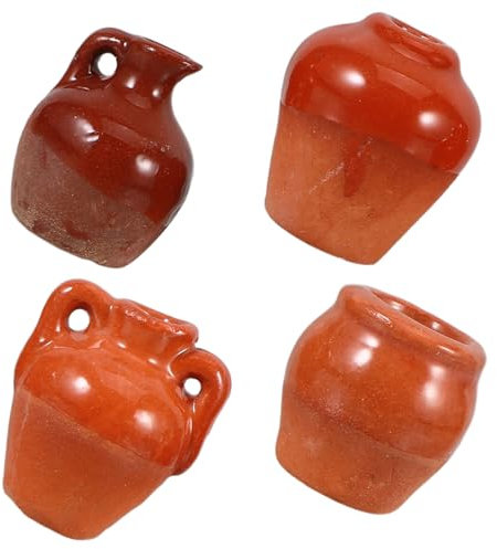 TOYANDONA 4 Pezzi Vaso Di Fiori Impianti Vasi Vegetali in Ceramica Vaso Bocciolo D'epoca Mini Vasi Per Piante Mini Fioriere Pentola Di Piante Rustiche Pentola Vegetale Vintage Caffè Ceramica