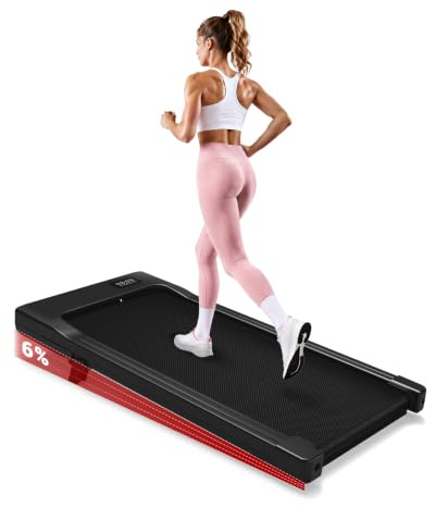 Superun Raceable Tapis de Course Inclinable 2.5HP Tapis de Marche avec Rampes, 1-6km/h, 1-12km/h APP Contrôle Max 136KG Walking Pad Portables avec Parcours d'entraînement et Courses Multi-Coureurs