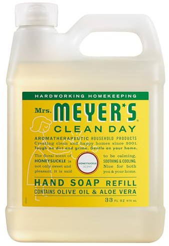Mrs. Meyer's Clean Day Liquid Hand Soap Refill, Honeysuckle, 33 Oz