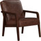 Yaheetech Fauteuil Salon Confortable Cadre Métal Fauteuils et Chaises pour Salon Siège Bien Rembouré 1/Marron