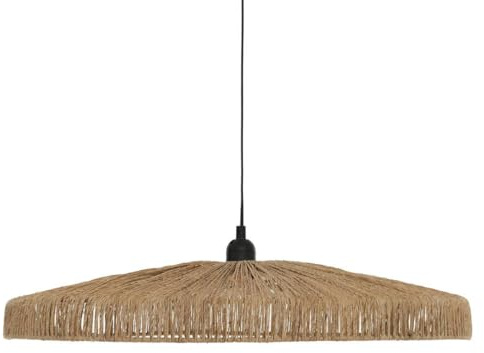 Atmosphera - Suspension Bellamy en Jute Tressé Beige D 58 cm - Luminaire Style Bohème, Hauteur Ajustable Pour Salon, Chambre
