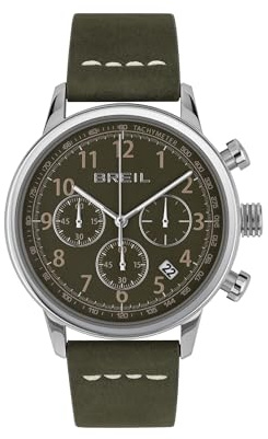 Breil Orologio UOMO OUTRIDER quadrante MONO-COLORE VERDE movimento CRONOGRAFO QUARZO e CINTURINO PELLE VERDE TW2059