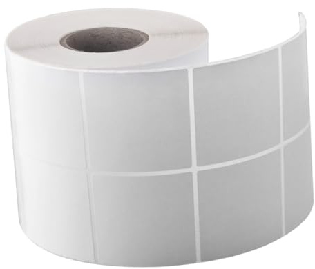 FUNNETOYU 2000 Pcs White Blank Printer Labels Self Adhesive Barcode Stickers for Shipping Address File CD Diskette Use with Thermal Printing