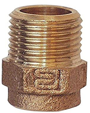 Cornat löd-övergångsmugga 1 yttergänga, 1 mugg, A 15 mm, B 1/2 tum, 10/1 styck, rödgjuten, T5643G1512