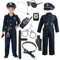 JOYIN Deluxe Polizistenkostüm und Rollenspielset für Kinder, Polizeikostüm inklusive Hemd, Hose, Hut, Gürtel, Handschellen und Holster -Polizeianzug Halloween, Cosplay-Kleinkind (3–4 Jahre)