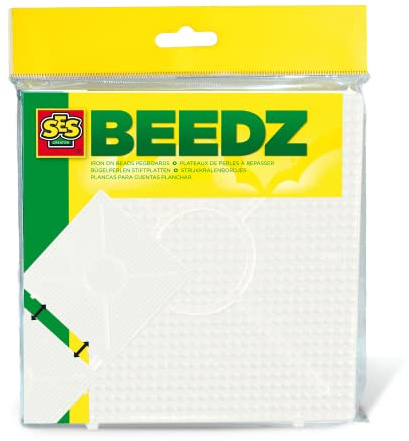 SES Creative - Tableros de Clavijas para Cuentas de Planchar, Transparente, Multicolor (00787)