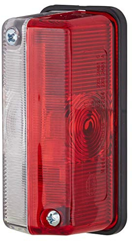 HELLA 2XS 005 020-057 Umrissleuchte - Begrenzungsleuchte - Anhänger - Wohnwagen - Halogen - 12V - Anbau - ECE/ADR/GGVS - Lichtscheibenfarbe: glasklar/rot - seitlicher Anbau
