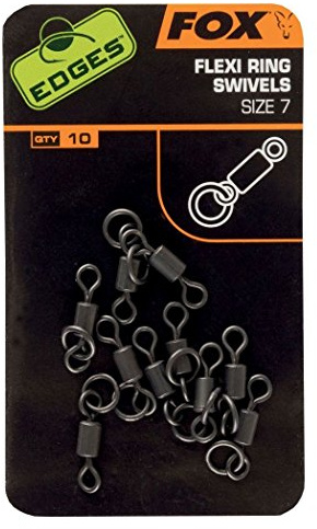 Fox Edges Flexi Ring Swivel Karpfenwirbel, Größe:11
