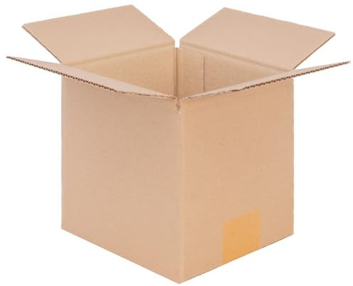 verpacking Hopfällbara kartonger 150 x 150 x 150 mm variabel höjd KK 06 Brun [Storlek och antal valbart] 1-lager små kartonger 200 st