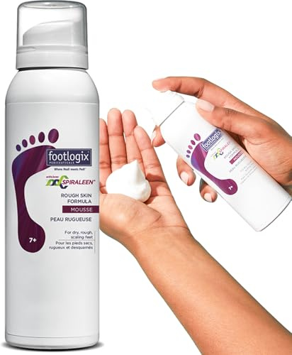 Footlogix Rough Skin Formula with Spiraleen - Mousse for Dry Cracked Heels and Feet, Foot Care for Men and Women, Dry Cracked Feet Treatment, 4.23oz